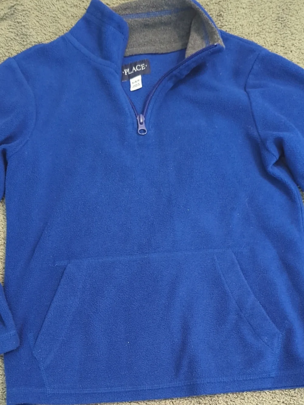 Lot Of 2 Boys Quarter Zip Fleece Pullover Sweatshirts, Size Small (5/6)